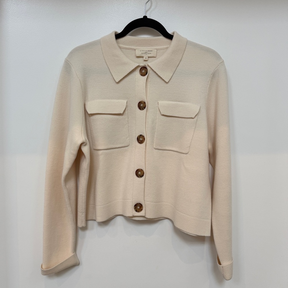 Sezane Betty Cardigan in Ecru - Picture 2 of 8